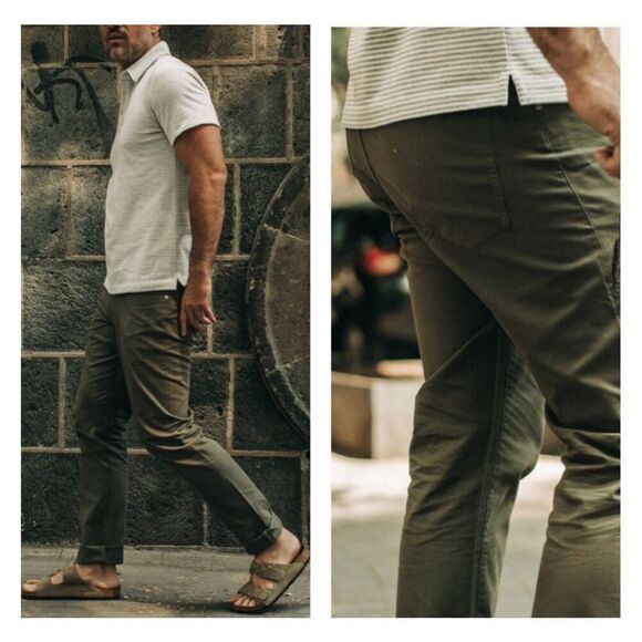 Taylor Stitch The Democratic All Day Pant Mens 29 In Olive Green Bedford Cord - Picture 2 of 16